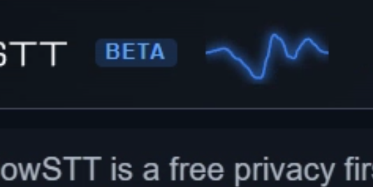 FlowSTT mini visualizer with voice activity waveform